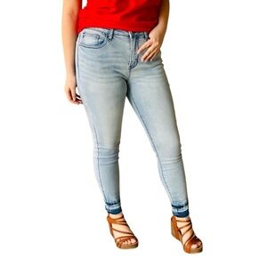 Judy Blue Lydia Skinny Fit Mid-Rise Light Wash Jeans Sz 16W